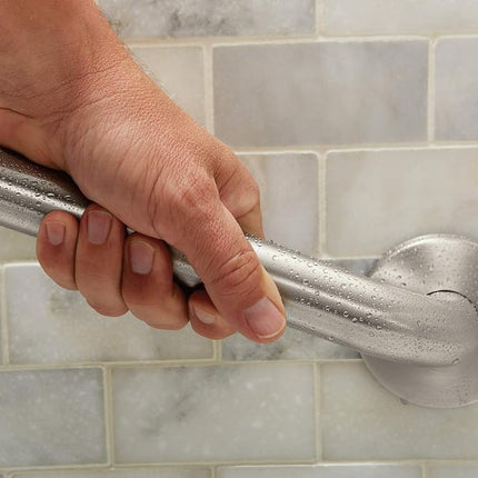 Moen 8742 Barra de sujeción de montaje seguro, 42 pulg., Acero inoxidable, Tamaño: 3 x 45 x 3