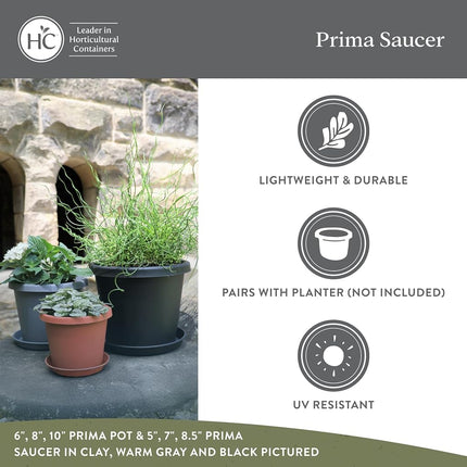 The HC Companies Plastic Planter Saucer, Evergreen, 10.5"