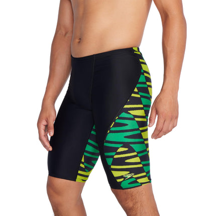 Speedo Men's Disco Boom Splice Swim Jammer, Team Bright Green, 36