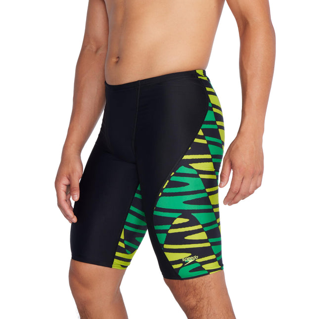 Speedo Men's Disco Boom Splice Swim Jammer, Team Bright Green, 36