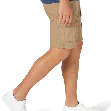 Wrangler Authentics Men's Classic Cargo Stretch Short, Petrified Oak Wood, 22