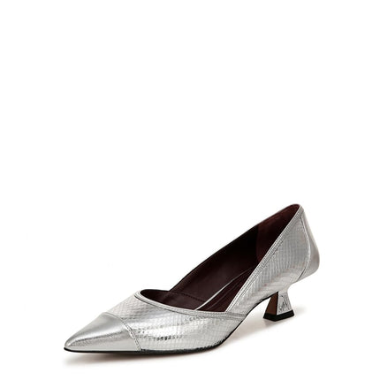 Franco Sarto Women's Darcy, Silver Snake Metallic, 6.5 Wide