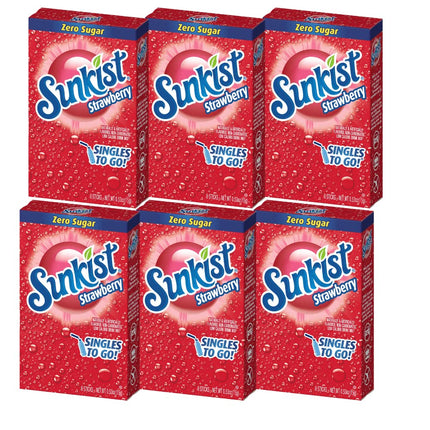 Sunkist Singles-To-Go Drink Mix, Strawberry, Non-C
