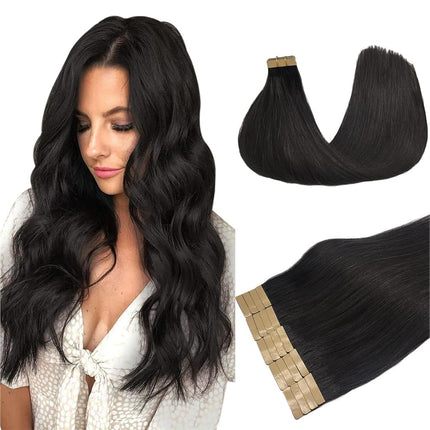 DOORES Human Hair Extensions Tape in Remy Natural 