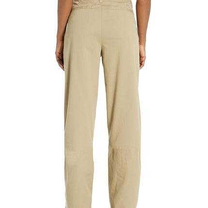 Dickies Womens Women's High Rise Wide Leg Twill Pants, Rinsed Desert Sand, 26
