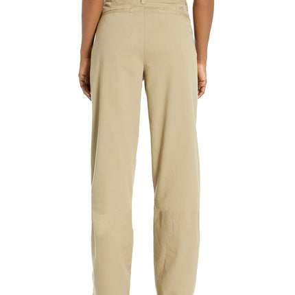 Dickies Pantalón de sarga de pernera ancha de talle alto para mujer, Rinsed Desert Sand, 34
