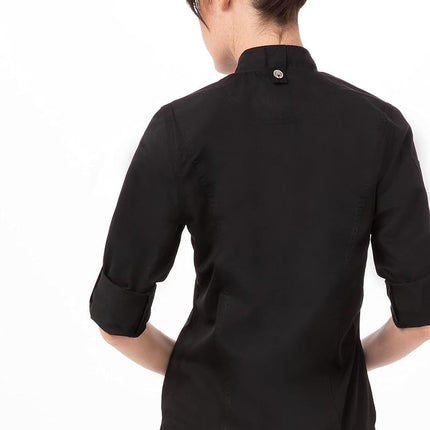 Chef Works Women's Hartford Chef Coat, Black, XXL