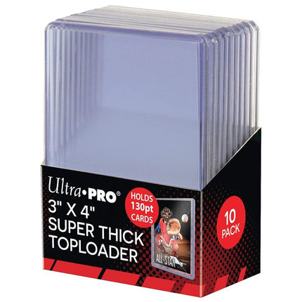 Ultra Pro 82327 3" x 4" Clear Super Thick 130PT Toploaders (10ct)