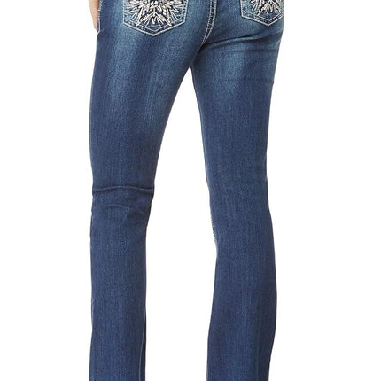 WallFlower Women's InstaStretch Luscious Curvy Bootcut Jeans, Twinkle, 4 Long