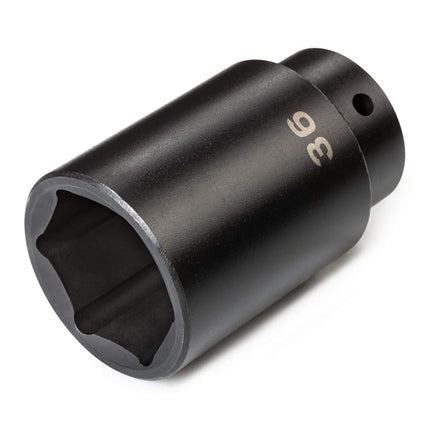 TEKTON 1/2 Inch Drive x 36 mm Deep 6-Point Impact Socket | SID23136
