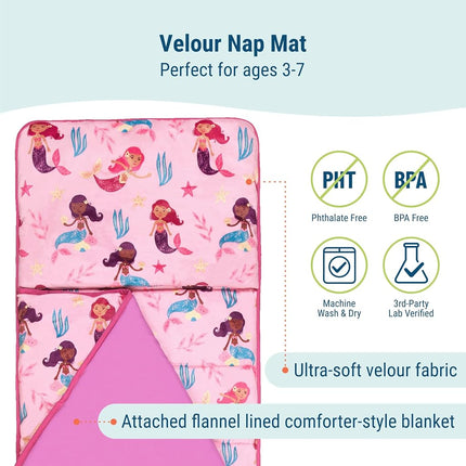 Wildkin Kids Plush Nap Mat for Toddler Boys and Girls