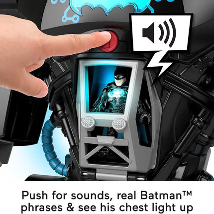Fisher Price Imaginext DC Super Friends Batman Playset Bat-Tech Batbot 2-Ft-Tall Robot with Lights Sounds & 11 Play Pieces for Ages 3+ Years, GWT23