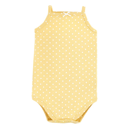 Hudson Baby Unisex Baby Cotton Sleeveless Bodysuits, Sunflower, 9-12 Months