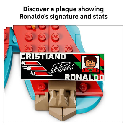 LEGO® Editions Cristiano Ronaldo – Football Highlights 43012 Building Set - Football Decor with Collectable Plaque - Sports Treat Idea for Boys, Girls and Kids - Merch with LEGO Minifigure