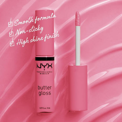 NYX PROFESSIONAL MAKEUP Butter Gloss, Lip Gloss, Non-Sticky - Vanilla Cream Pie (Mauve)