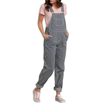 Dickies Women's Denim Bib Overall, Rinsed Hickory 