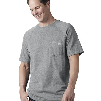 Dickies Men's Short Sleeve Performance Cooling Tee, Heather Gray, 3X