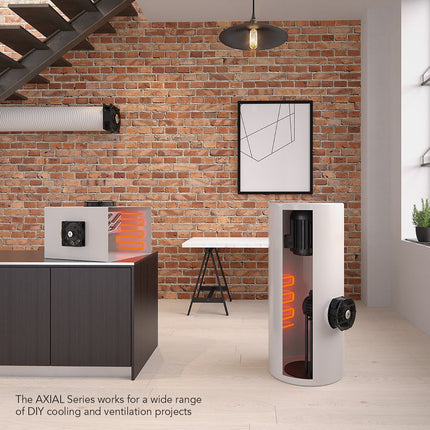 AC Infinity AXIAL S1225D, Dual 120mm Muffin Fan with Speed Controller, for Doorway, Room to Room, Wood Stove, Fireplace, Circulation Projects
