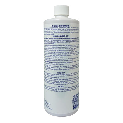 Pool Mate 1-Quart Concentrated Metal Out, Pool Metal Remover