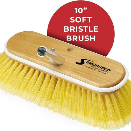 Shurhold 980 10" Deck Brush with Soft Yellow Polystyrene Bristles