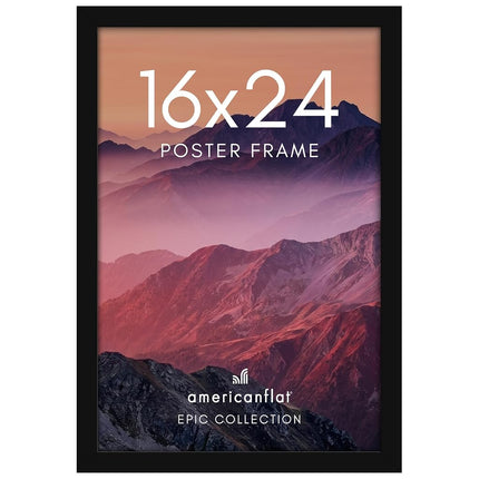 Americanflat 16x24 Poster Frame - Engineered Wood - Black