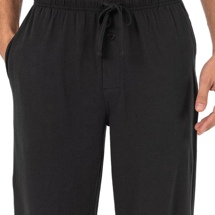 Fruit of the Loom Men's Jersey Knit Sleep Pant Pajama Bottom, Black/Navy (2-Pack), Large (Pack of 2)