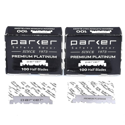 Parker Half Blades, 200 Count, For Barber Straight