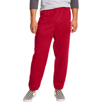 Hanes Men's EcoSmart Fleece Sweatpant, Deep Red, Small (Pack of 2)