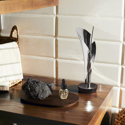 Alessi Lily Mw71 - Incense Burner In 18/10 Stainless Steel And Wood
