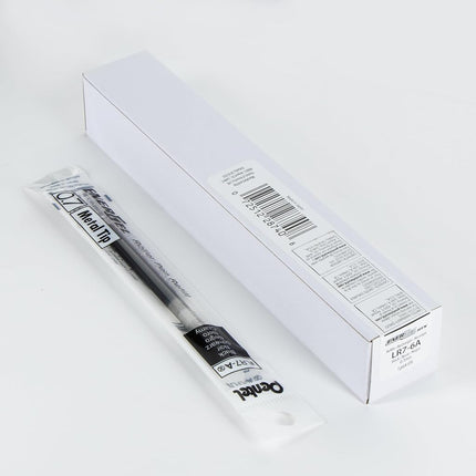 Pentel Refill Ink - for EnerGel Gel Pen, 0.7mm Metal Tip, Medium, Black Ink, Pack of 6 Refills