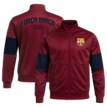 Icon Sports Spanish Primera Liga Barcelona Mens Touchline Adult Track Jacket, Red, Large