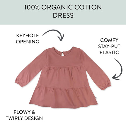Conjuntos de mamelucos cortos y vestidos HonestBaby multipack de algodón 100% orgánico para bebés, niños pequeños, unisex, Ash Rose, 7 años