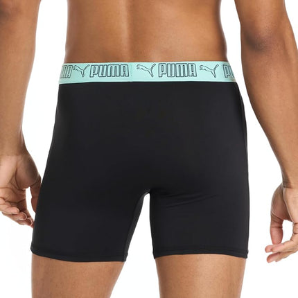 PUMA mens 5 Pack Performance Boxer Briefs, Black/Grey/Navy/Bright, M