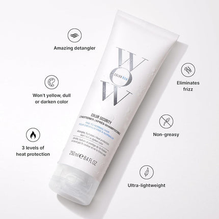 COLOR WOW Color Security Conditioner Fine-to-Normal – Weightless Hydration for Fine, Thin, Fragile Hair; Detangles, Nourishes + Adds Shine with Argan Oil; Colour Safe; Heat Protection