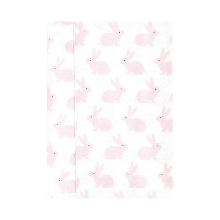 Hudson Baby Juego de 7 paños de franela para bebé, conejita de miel rosa, talla única