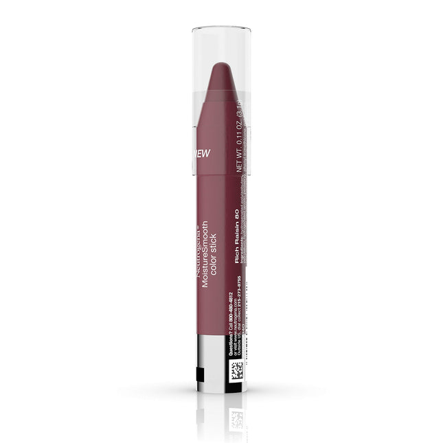 Neutrogena Moisturesmooth Color Lipstick, 80 Rich Raisin, 0.011 oz.
