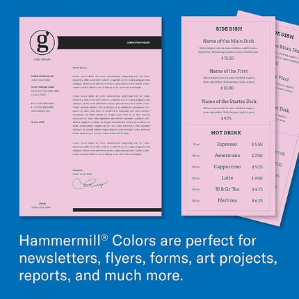 Papier couleur Hammermill, papier imprimante lilas 20 lb, 8,5 x 11 - 1 rame (500 feuilles) - Fabriqué aux États-Unis, papier pastel, 102269C