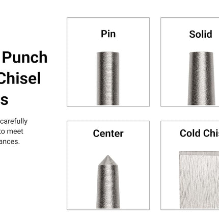 TEKTON Punch and Chisel Set with Pouch, 20-Piece (Center, Solid, Pin, Chisel) | PNC99101 | Made in USA