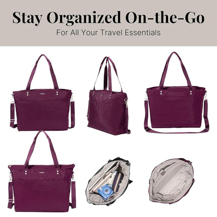 Baggallini Carryall Laptop Tote, Mulberry, One Size