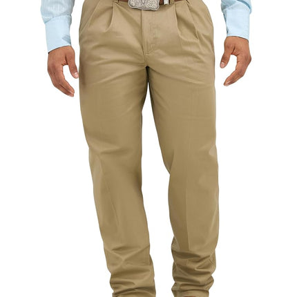 Wrangler Men's Pleated Front Casual Pant, Khaki, 2