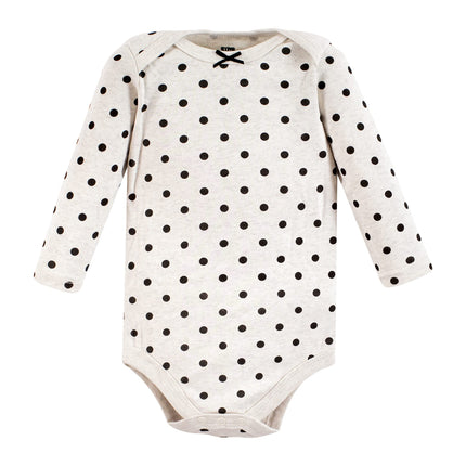 Hudson Baby baby-girls Cotton Long-sleeve Bodysuits, Cinnamon Pink Prints, Preemie