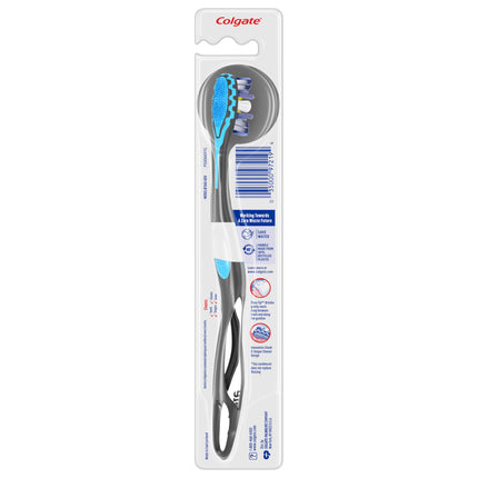 Cepillo de dientes Colgate 360 Advanced con cerdas de punta de hilo dental, cepillo de dientes de dureza media, 1 unidad