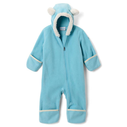 Columbia Youth Infant Tiny Bear 2 Bunting, Fleece romper, Vintage Blue/Chalk, 3/6