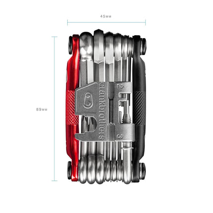 Crankbrothers Multi-19 Mini Tool, Black/Red