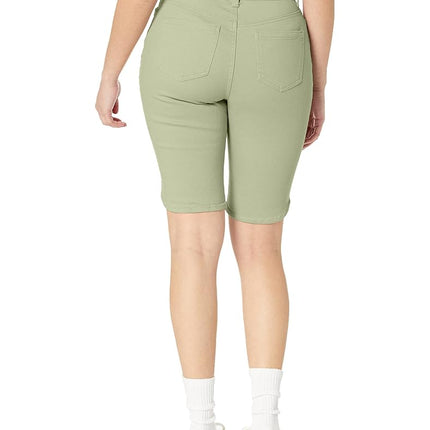 Gloria Vanderbilt Women's Hr Bermuda Shorts, Matcha Latte, 8