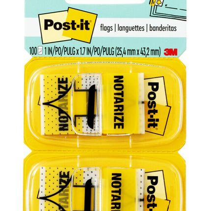 Post-it Notarize Flags, 50/Dispenser, 2 Dispensers