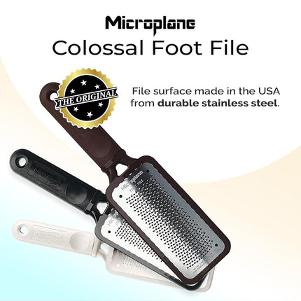 Microplane Colossal Pedicure File Foot Rasp Brown