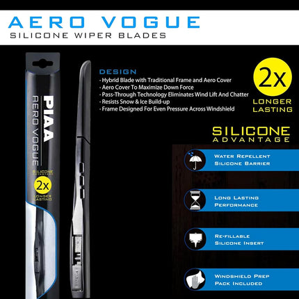 PIAA 96160 Aero Vogue Silicone Wiper Blade - 24 Inches 600mm