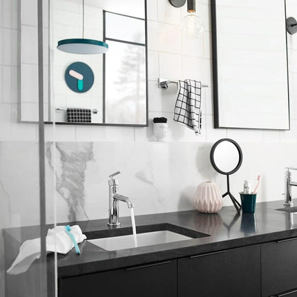 Moen 6145 Gibson One-Handle Single Hole Modern Bathroom Sink Faucet with Optional Deckplate, Chrome