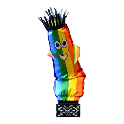 LookOurWay Mini Air Dancers Inflatable Tube Man Set Desktop Size, Rainbow